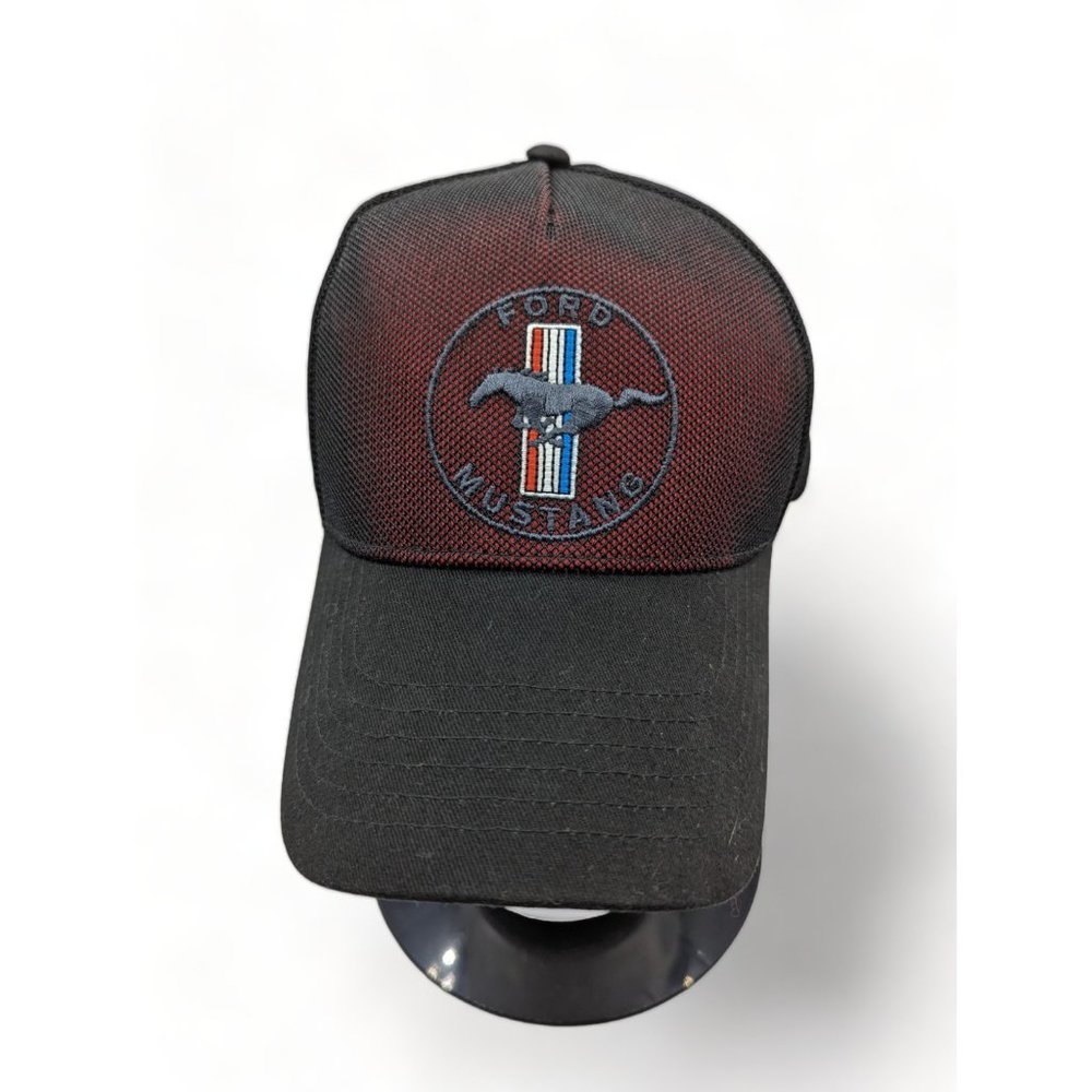 Ford Mustang Nesh Structured Peak Adjustable Closure Baseball Cap Trucker Hat